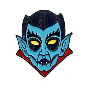 Large Vintage Vampire Enamel Badge/Pin, NWT